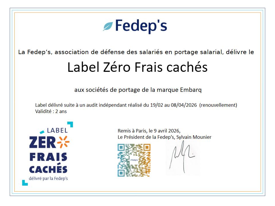 Label portage salarial Fedep's